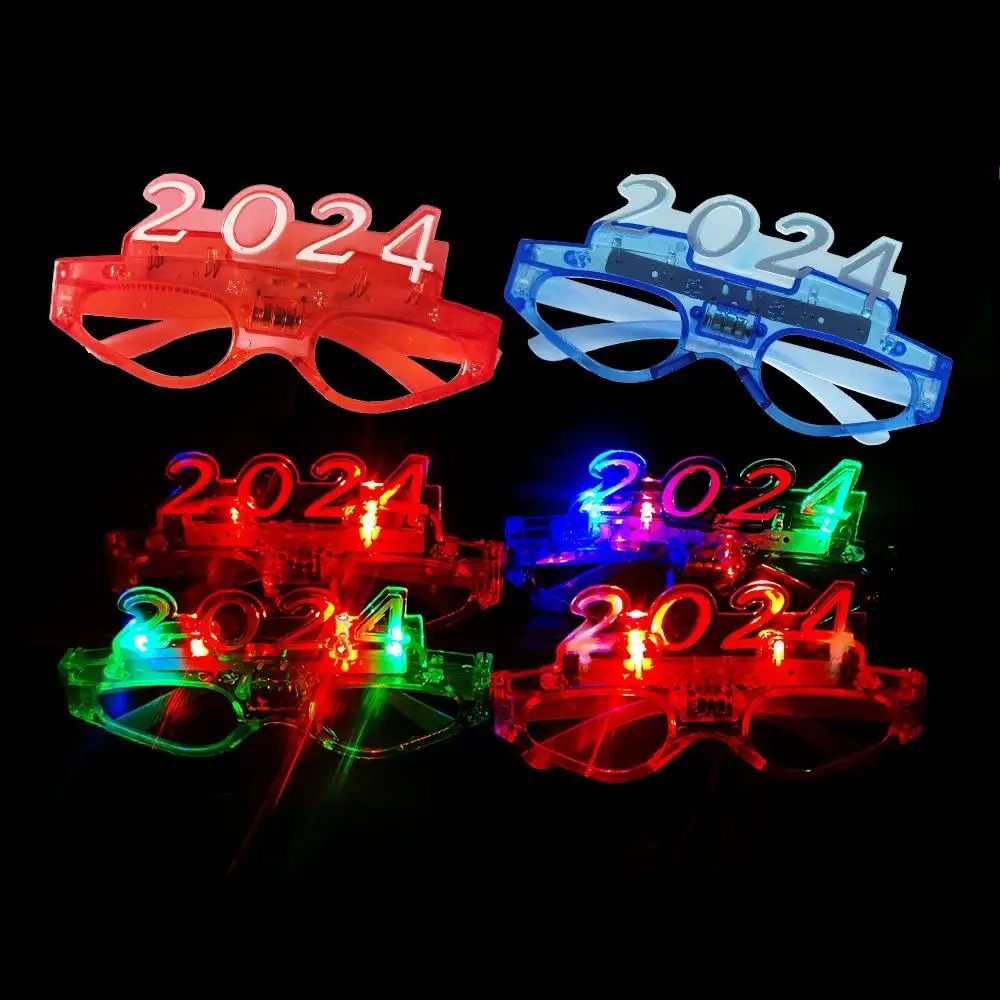 2024 Number Led Glowing Glasses Latest Light Up Glasses New Year 