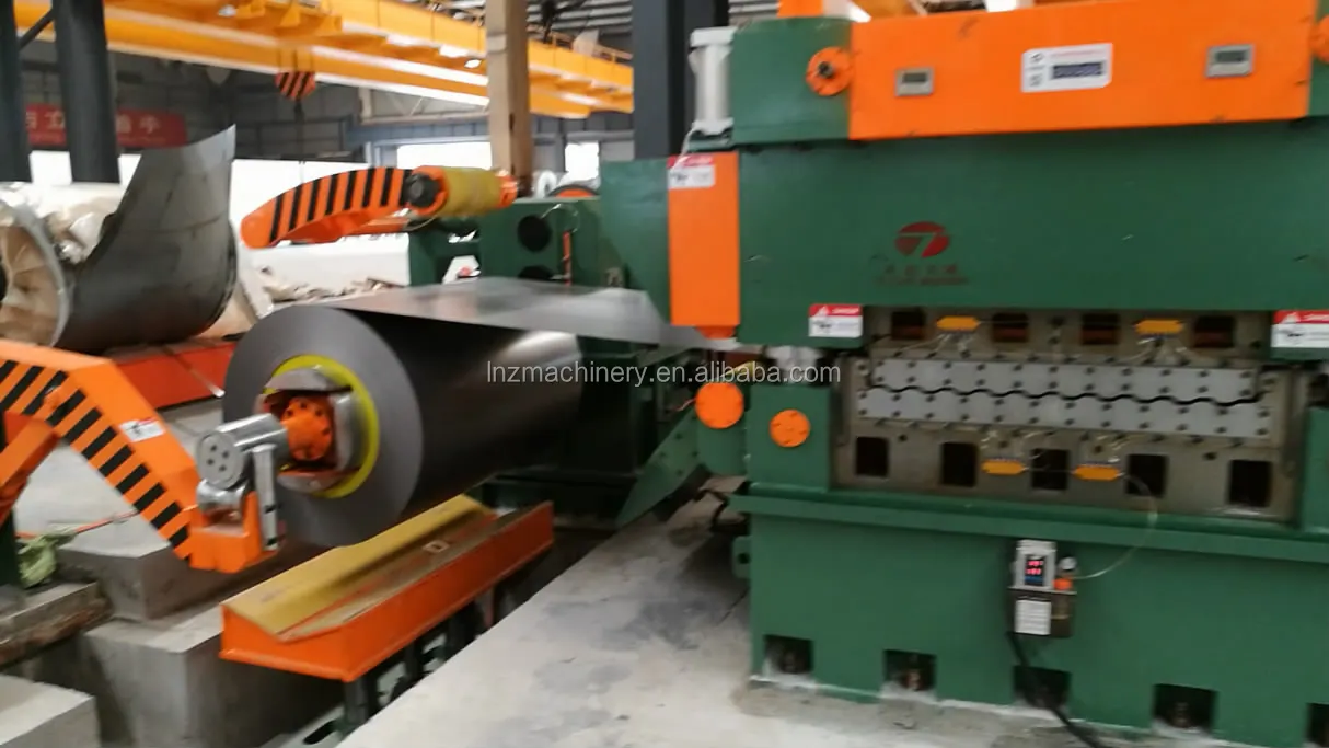 LMS 1650 Rotary Shear Cut to Length Line  0.3-3.0mm Steel Cutting Straightening Machine
