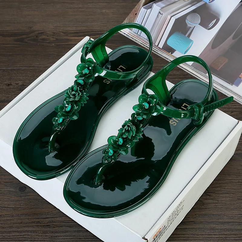 jelly flat sandals