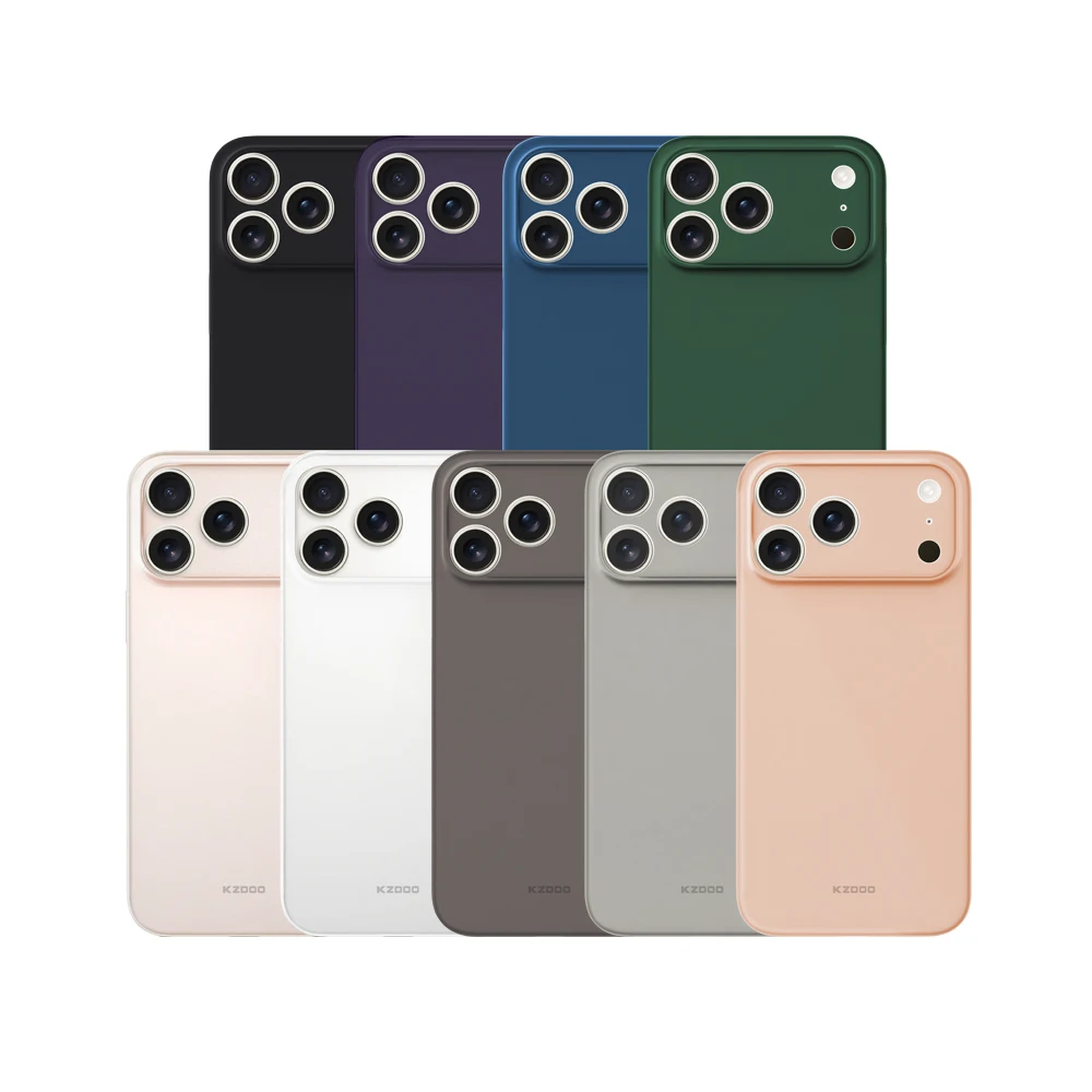 KZDOO Air Skin Ultra-Thin Phone Case for iPhone 17 Pro Max - Shockproof, Waterproof, Solid Color Design, 0.3mm Thin KZDOO Air Skin Ultra-Thin Phone Case for iPhone 17 Pro Max - Shockproof, Waterproof, Solid Color Design, 0.3mm Thin