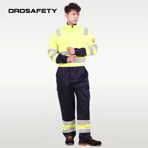Custom Shipbuilding Welding Flame Retardant Safety Wear Workwear Hi Vis Anti Static Coverall