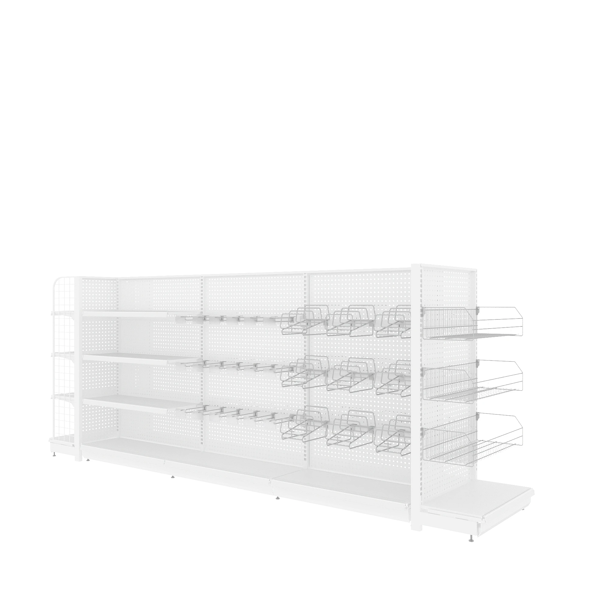 Single Side Display Rack RZ Number 8# Wall Type Metal Shelves