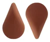 Brown Makeup Sponge (Double-Ended Fan Shape)