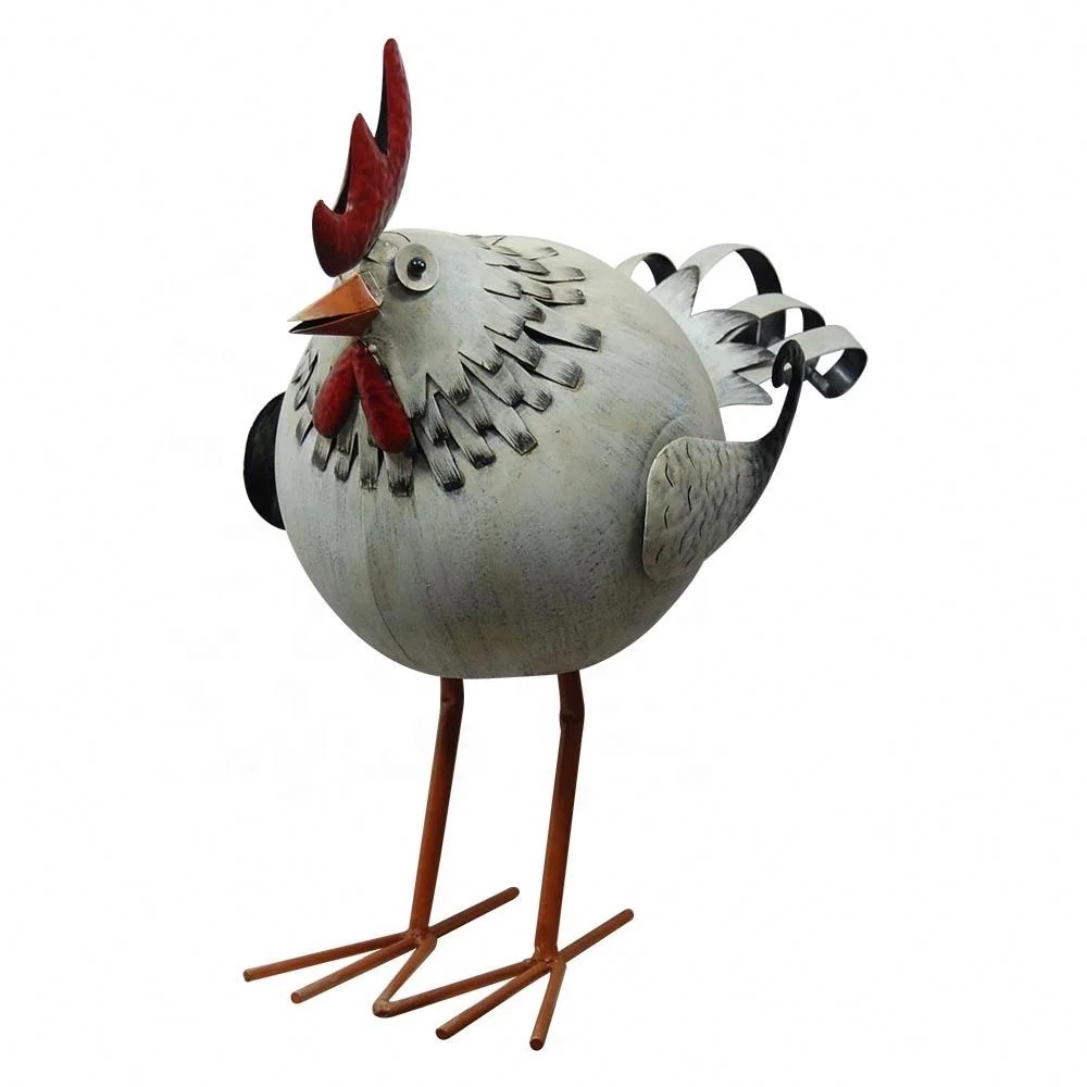 Large Hens Metal Statue Crafts