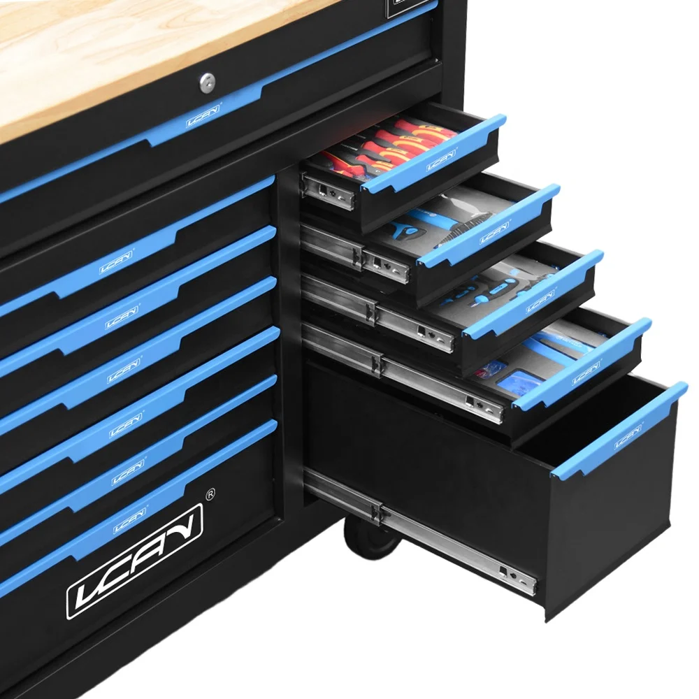 VCANTIGER 7 Drawers Tool Cabinet Workshop Trolley Tool Box for Hand Tools Sets