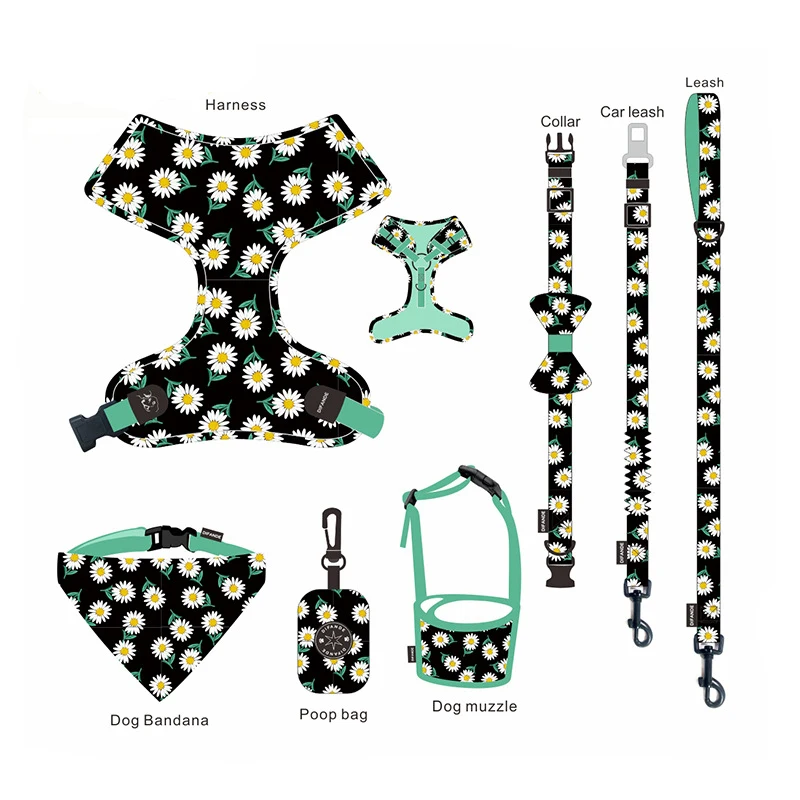 Wholesale OEM/ODM Dog Harness And Leash Custom Logo Pet Harness Set Dog Bow Tie Personalised supplier