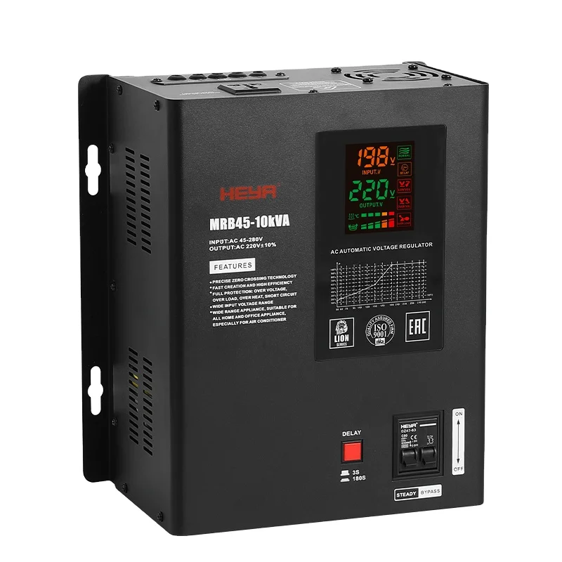 Factory New 10KVA Single Phase Automatic Voltage Regulator 45-280V Low Pressure LED Display SVC AC Stabilizer