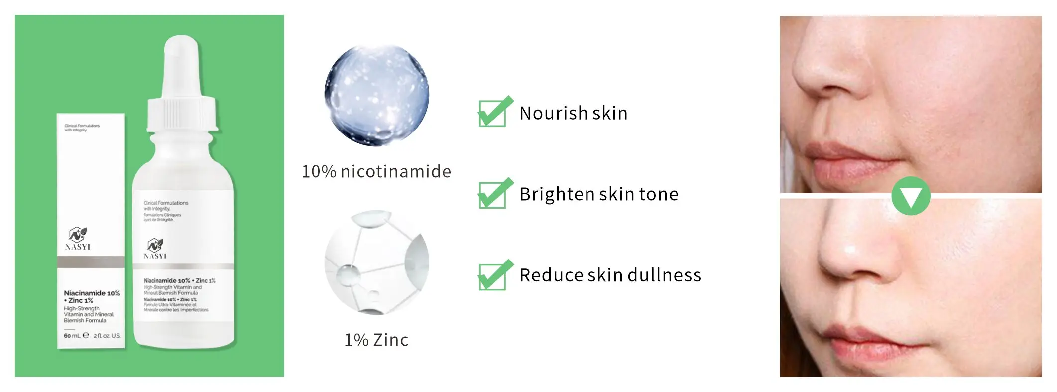 Free Sample Aha Bha Niacinamide Zinc Hyaluronic Acid B5 Retinol Facial