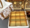 Mixed Color 9 grid  golden tray