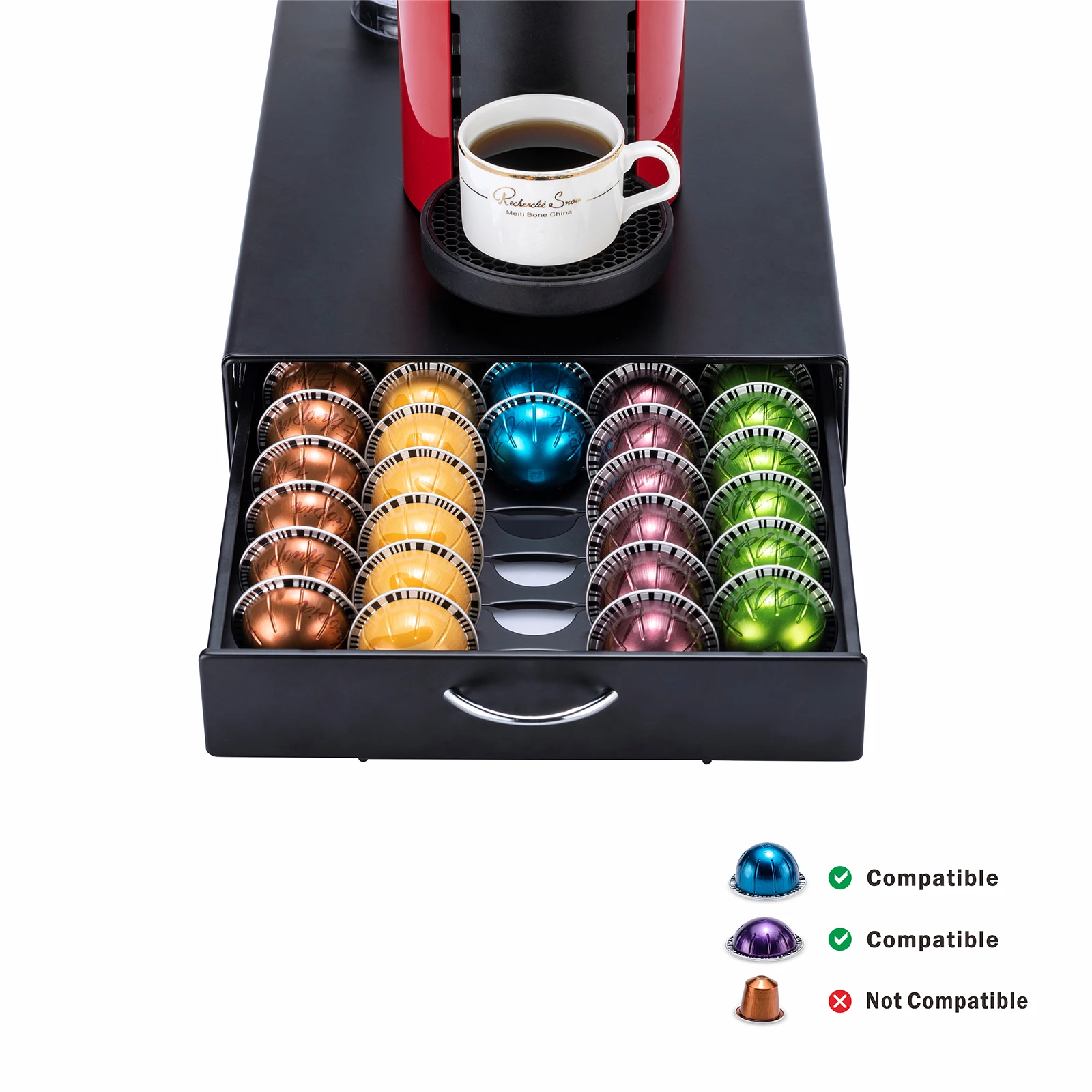 Flagship Tiroir de rangement pour capsules de café Nespresso