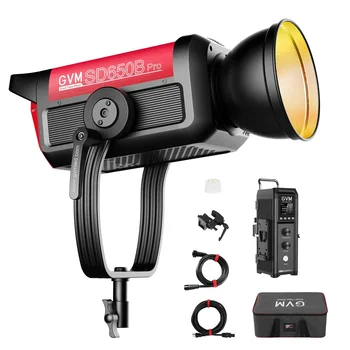 GVM Pro SD650B 650W LED Video Shooting Studio Light Bowen Mount 81300lux/m Continuous Output Adjustable PhotographyABS RemoteApp