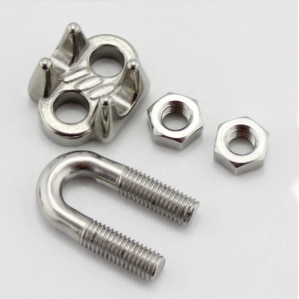 30 Morsetti A U In Acciaio Inox Per Tubi E Cavi – 1/4 Di Pollice (21 Mm Tra I Fori), Fascette Metalliche