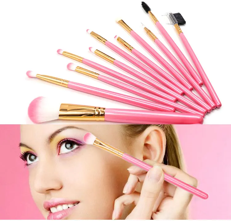 Pink Makeup Brush Sets 12Pcs Foundation Wood Handle 2022 New Product Wholesale Oem Shenzhen Lipstick Eyeshadow Make Up Brushes