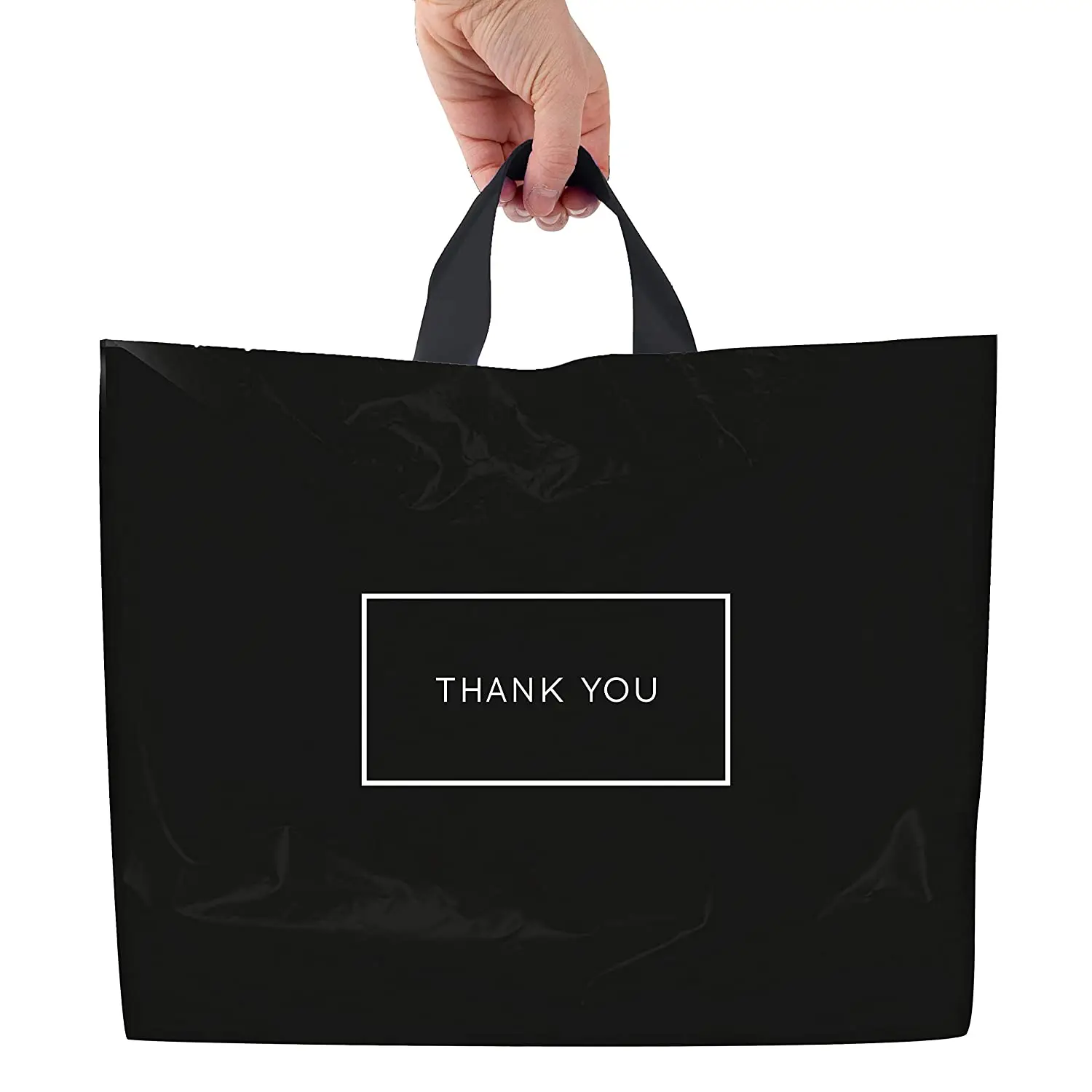 Custom Logo Shopping Plastic Bag Tote Bag Recyclable Retail Plastic