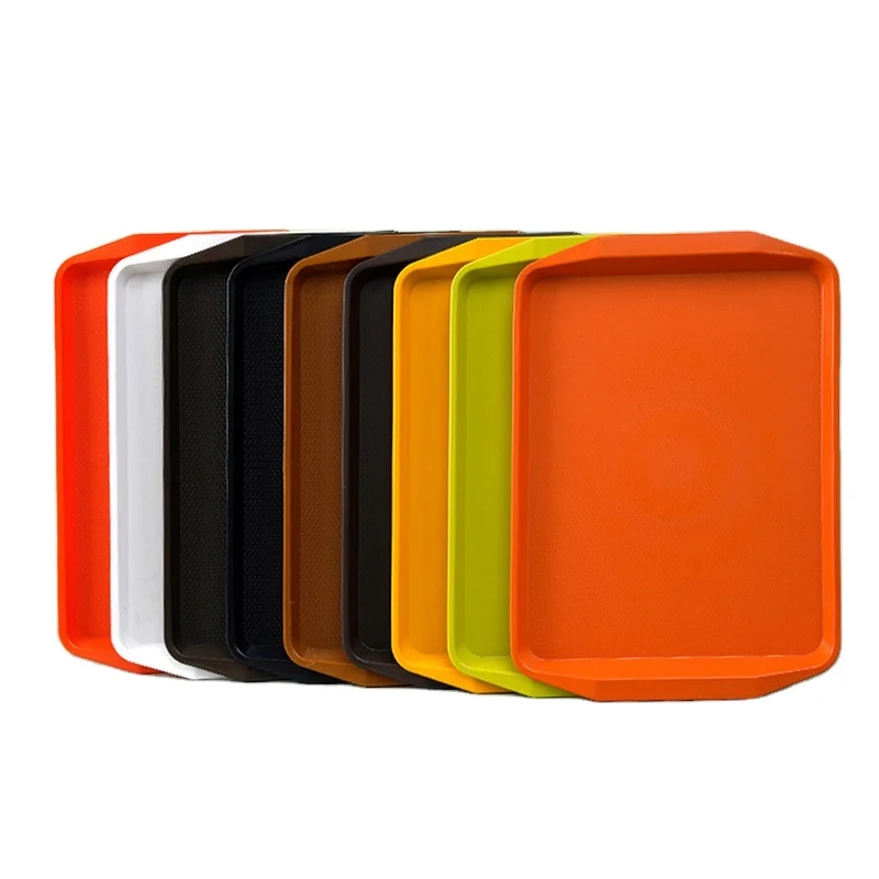 Multifunctional Plastic Dinner Plate Fast Food Tray Chain Catering Plate School Cafeteria Plate