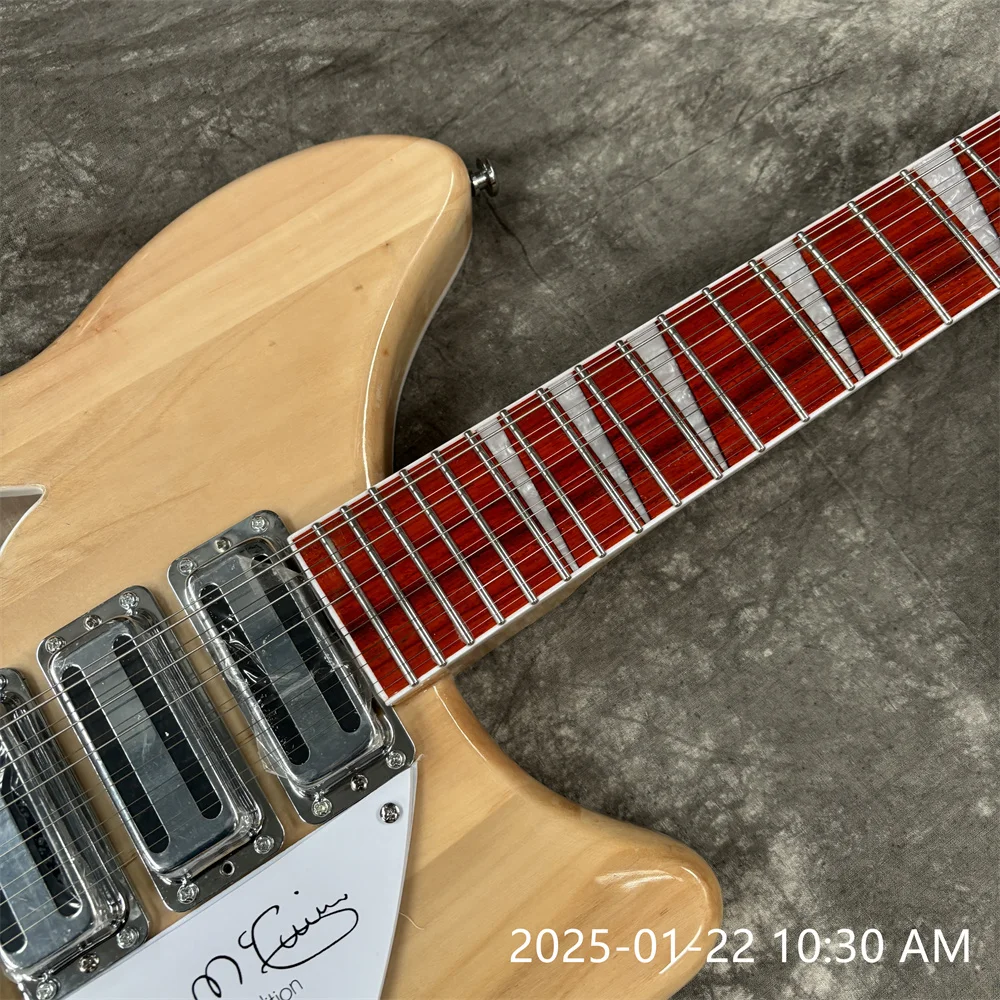 Minyu 12 String Ricken 370 Electric Guitar/Electrica Guitarra in Wood Color
