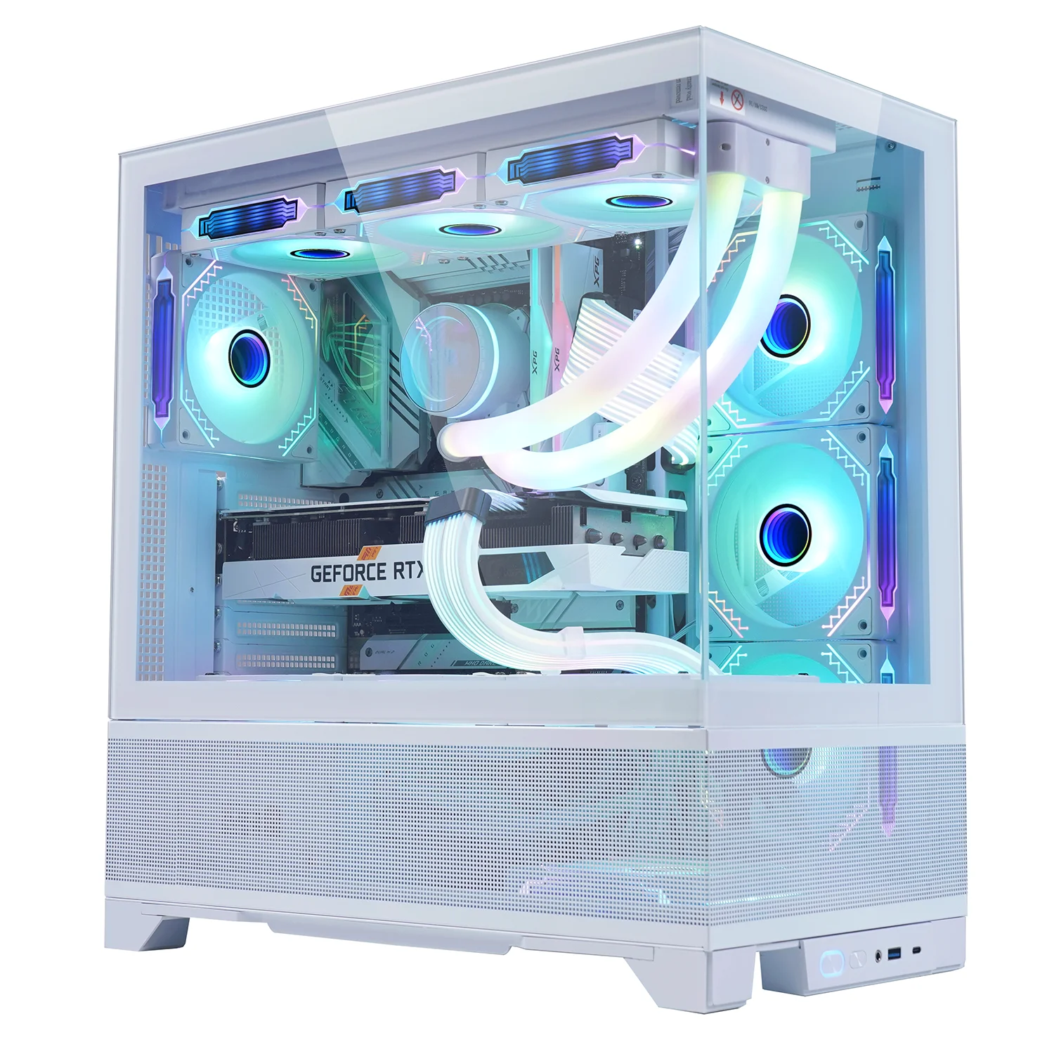 Factory New Model Gaming Computer Case Tempered Glass Full Tower ATX Computer Cabinet PWM ARGB Fan 360mm RAD Gaming Pc Case