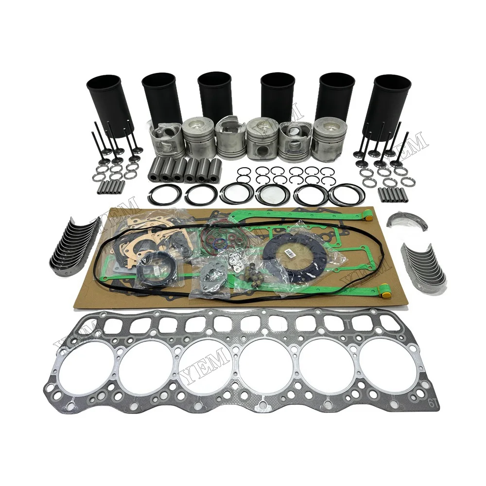 6D16 Engine Rebuild Kit With Cylinder Piston Rings Gasket Kit Engine Bearings Valve Kit for Mitsubishi Bulldozers Engine 2