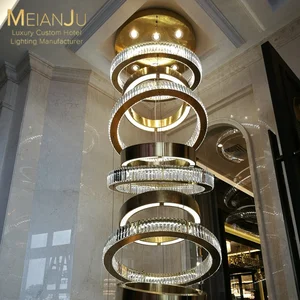 Zhongshan K9 Crystal Premium Chandelier Lamp Light Fixtures Luxury Indoor Hanging Pendant for Hotel Home Decor Lighting