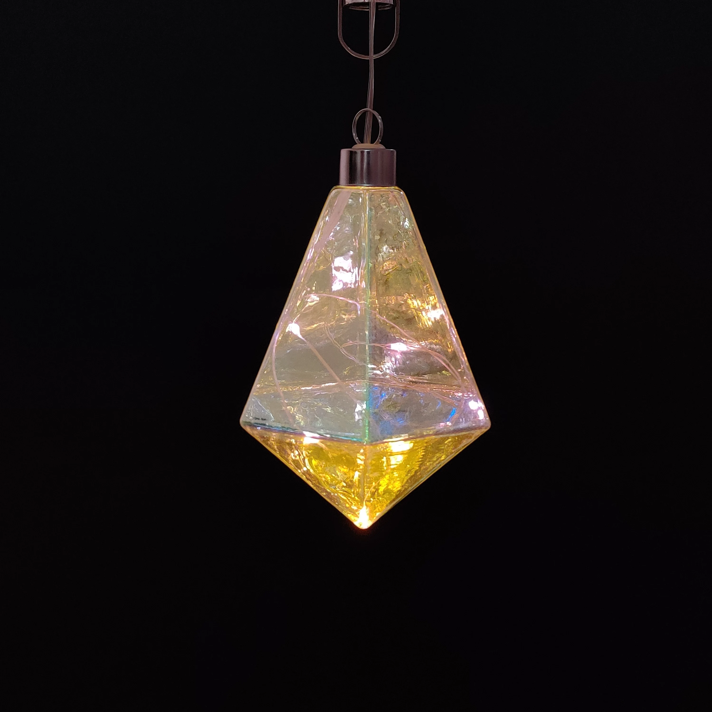 Modern diamonds design glass chandelier led ceiling light for home decoration supplier