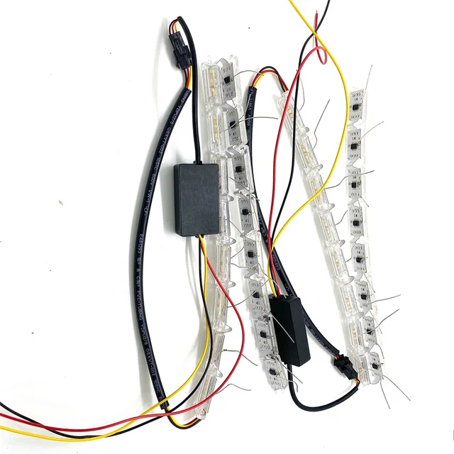 Flexible Yellow White 16LED Led Strip Light 12V Sequential Flow Daytime Running Turn Signal Headlight