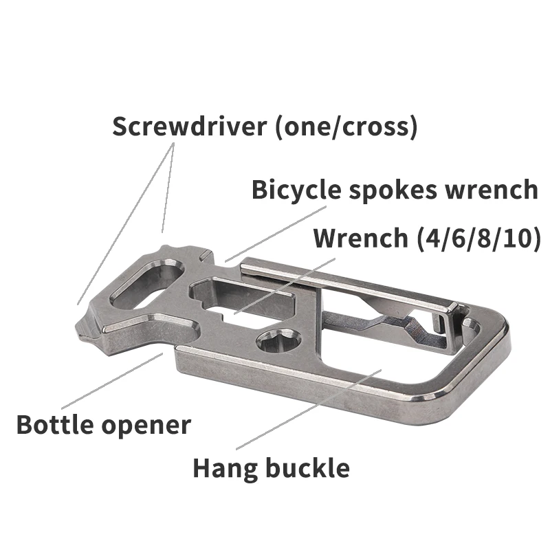 Titanium Carabiner EDC Outdoor Tool Titanium Alloy Keychain Tiranium Buckle Key Ring Car Camping Accessories
