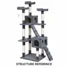 Gray two-condo cat tree-half sisal