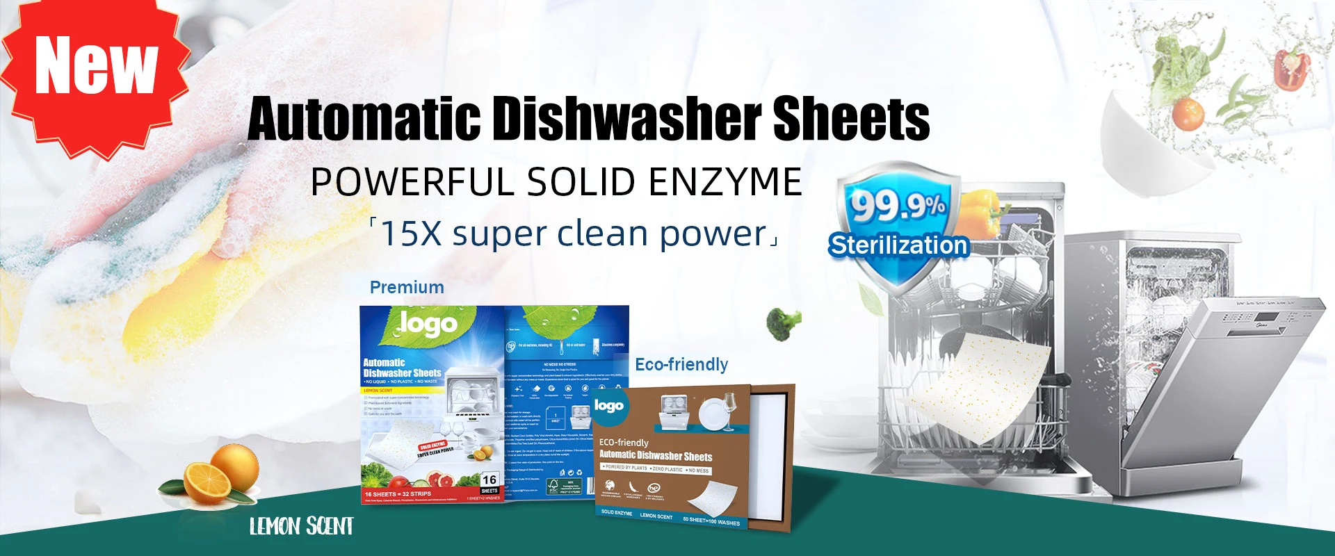 Fnc914 Finice Dish Detergent Eco Wash Sheet Dishwasher Tablets Sheet