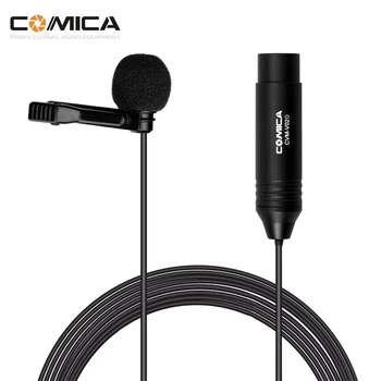 COMICA CVM-V02O XLR 4.5m Omnidirectional Metal Lavalier Microphone 48V for Panasoni/Canon/Sony/Nikon Camcorders