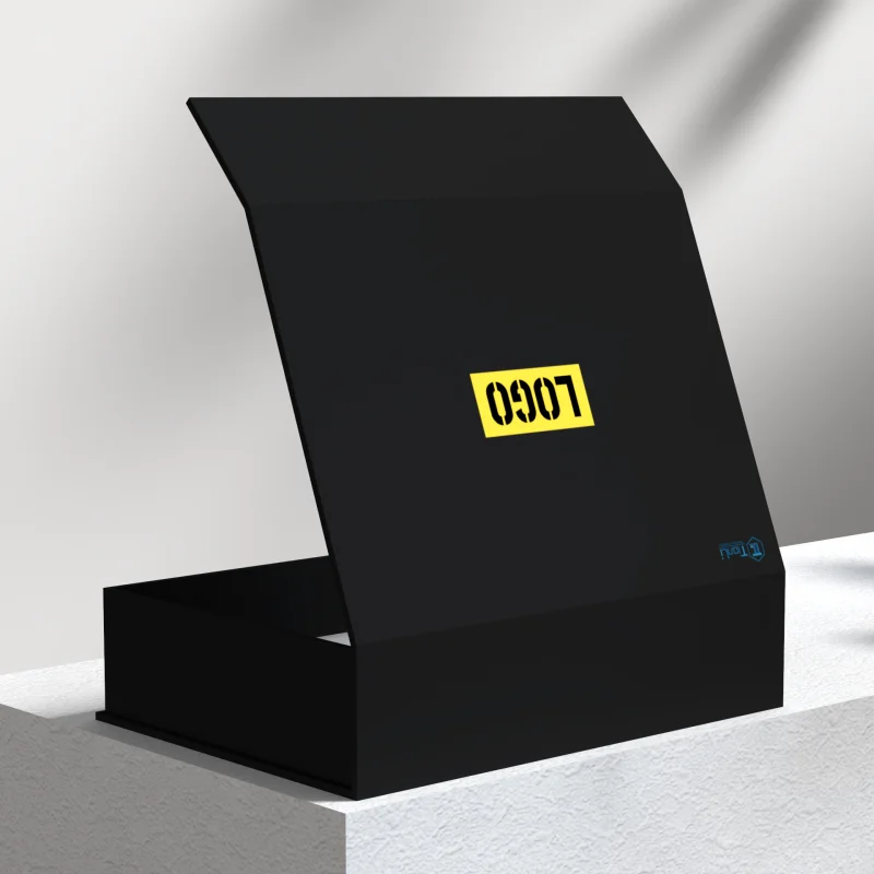product luxury is09001 gift black bank card fold  box custom printing rigid cardboard box with insert-4