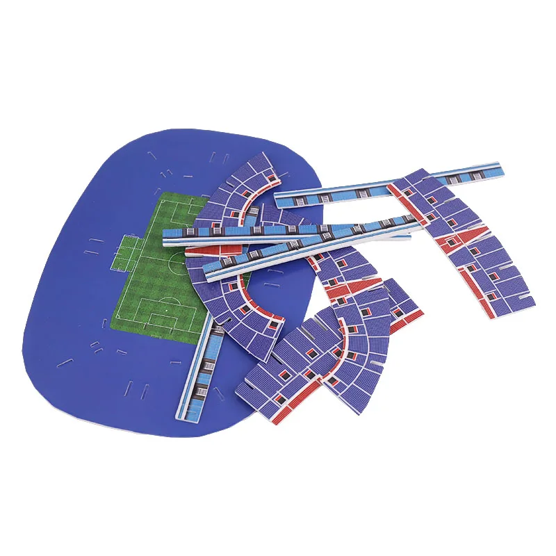 Source Factory Big Brand ODM/OEM Customized Design Shape Pattern Package 3D Paper Printing Service Football Stadium 3D Puzzle