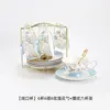 [Sunny Day-Wide-Mouth Cup] 6 cups, 6 saucers, 6 rose-patterned spoons,