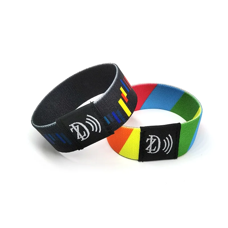 Reusable Textile NFC Wristband  Ultralight EV1 Cashless Payment Polyester NFC Bracelet