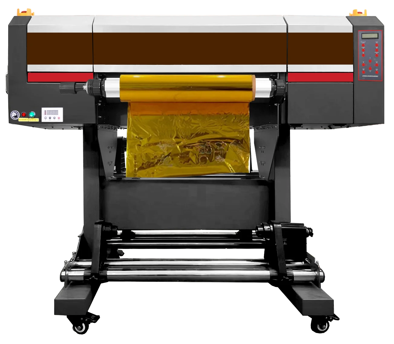 Newest UV DTF Printer Printing with Gold Foil and I1600 Heads with High Speed and High Resolution