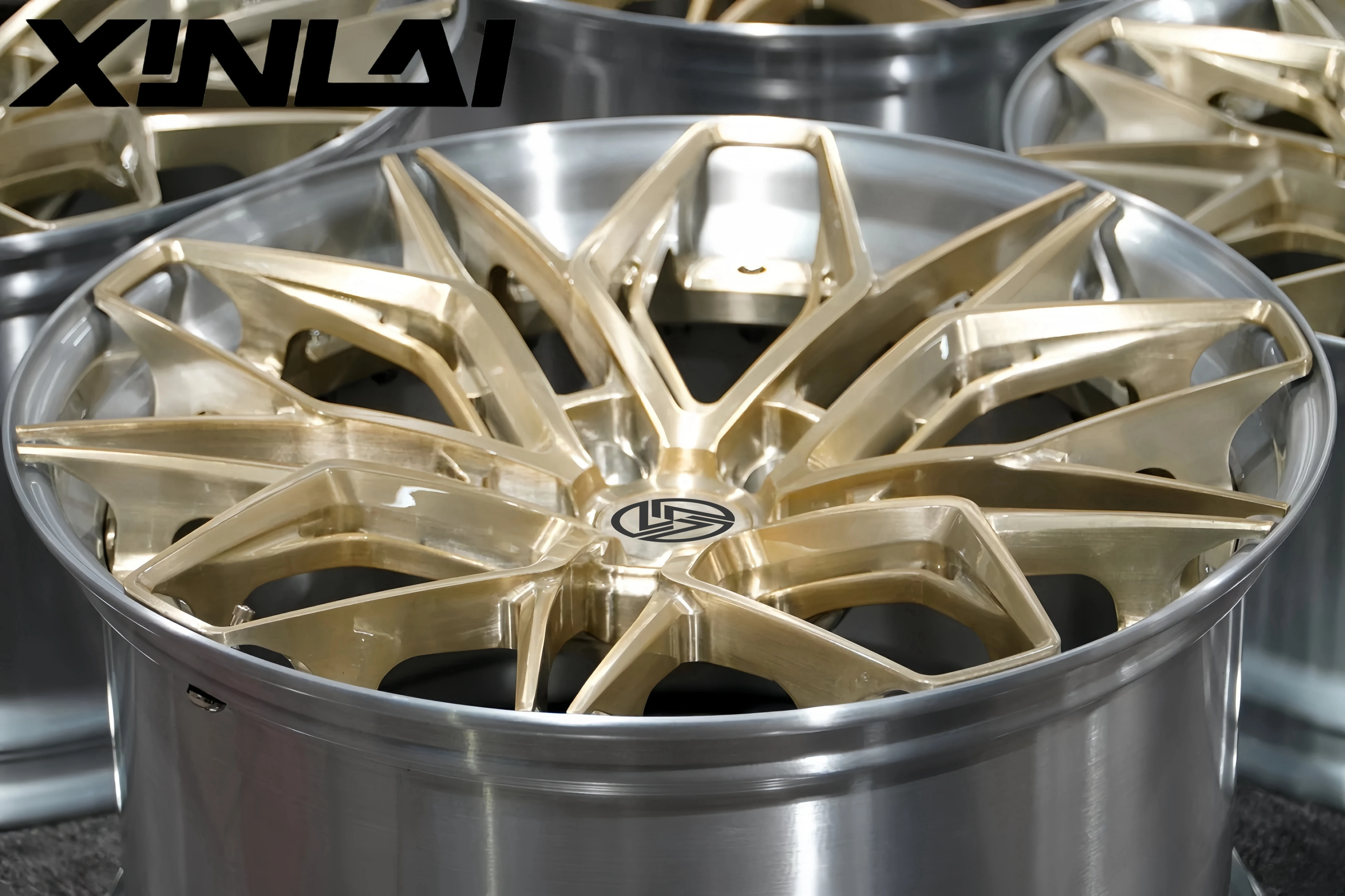 XINLAI Custom Sale Polished Deep Concave Deep Lip 2-piece 5x120 5x112 5x114.3 17-22 Inch Forged Wheels Aluminum Alloy for BMW - Image 3