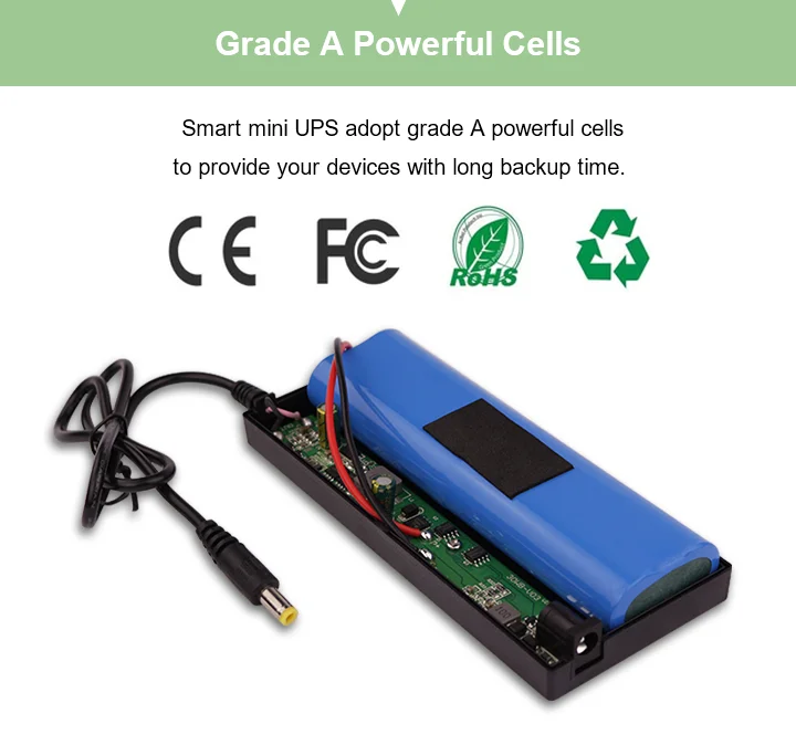 Wgp Ups Dc 9v 12v 3a Modem Camera 18650 Lithium Ion Online Smart Backup