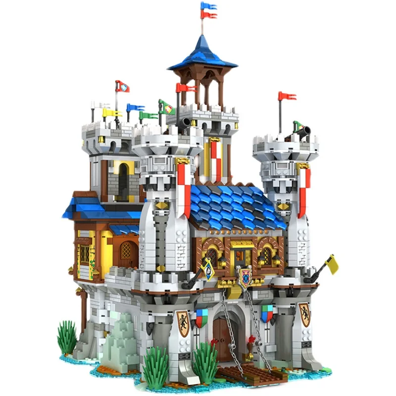 liangjun 66006 The European Century Medieval Golden Lion Castle 66006 MOC House Model Building Blocks Brick Set