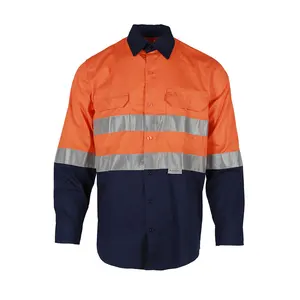 Wholesale Hight Visibility Mechanic Safety Work Reflective Shirts
