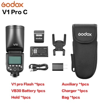 Godox Professional Speedlite V1Pro C V1 Pro TTL Li-ion Round Head Camera Flash Wireless Transmission Speedlite Flash for Canon detail image
