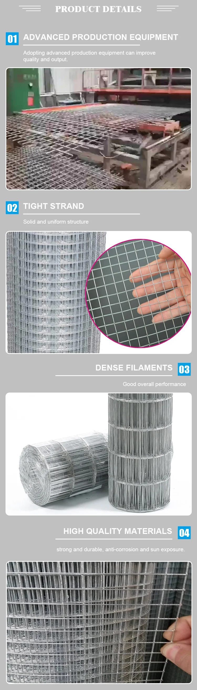 Hot Dipping Galvanized Welded Wire Mesh With Factory Price Welded Mesh ...