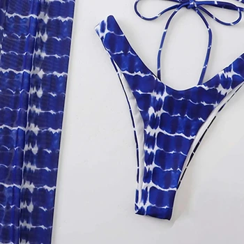 2023 Customized Rope Triangle Women's Bikini Set Sexy Swimwear Beachwear For 3-piece Set
