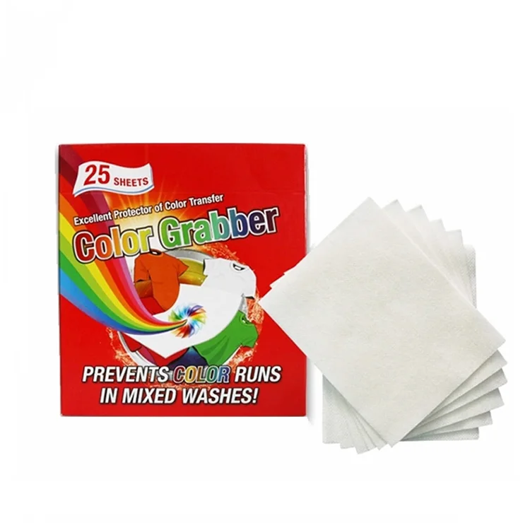 Adsorptive Laundry Color Grabber Dye Trapping Sheets Fabric For Washing