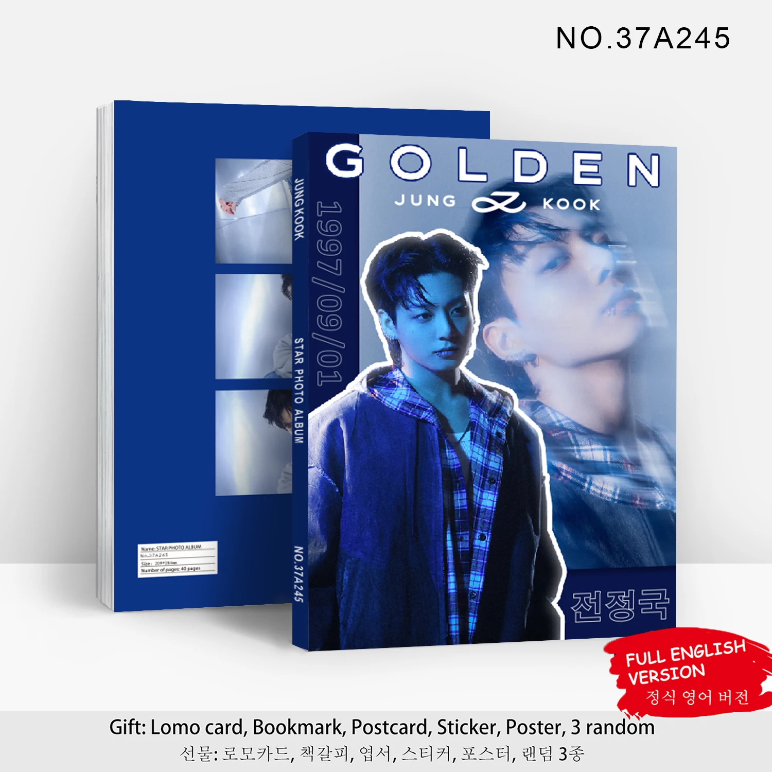 KPOP JUNGKOOK Album GOLDEN - Star Photo Album in Stock