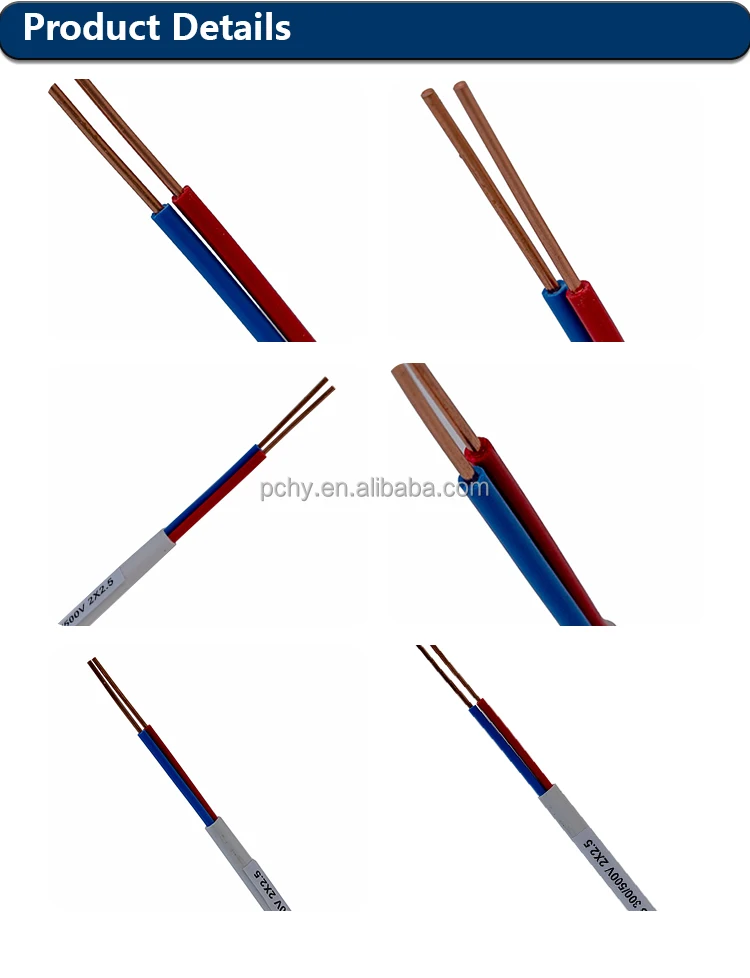Bvvb Rvvb Cable Building Electrical Wire 2x2.5mm 3x2.5mm Annealed Solid