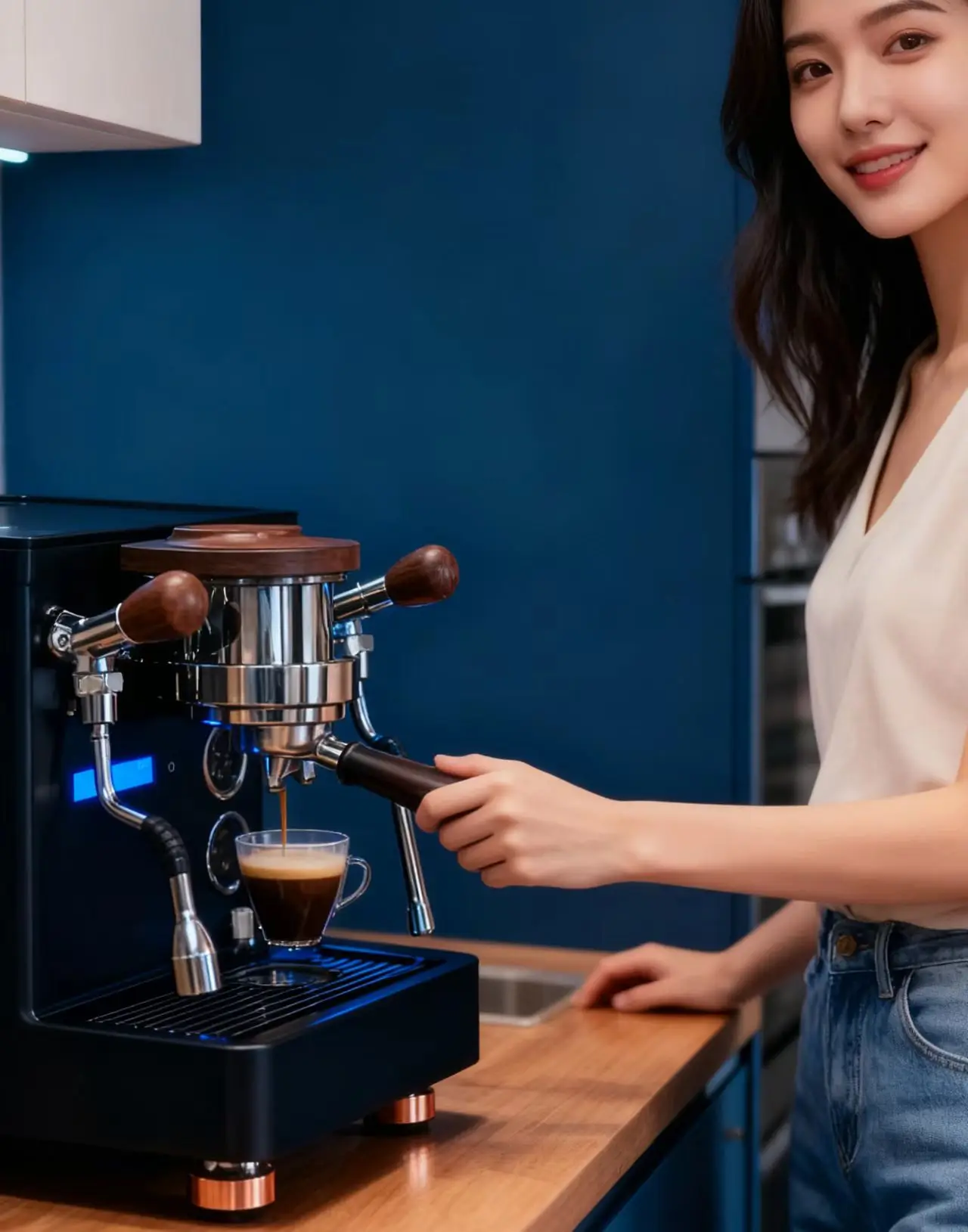 product classic espresso machine with milk frother barista coffee maker kit for espresso latte cappuccino  so on italian design-16