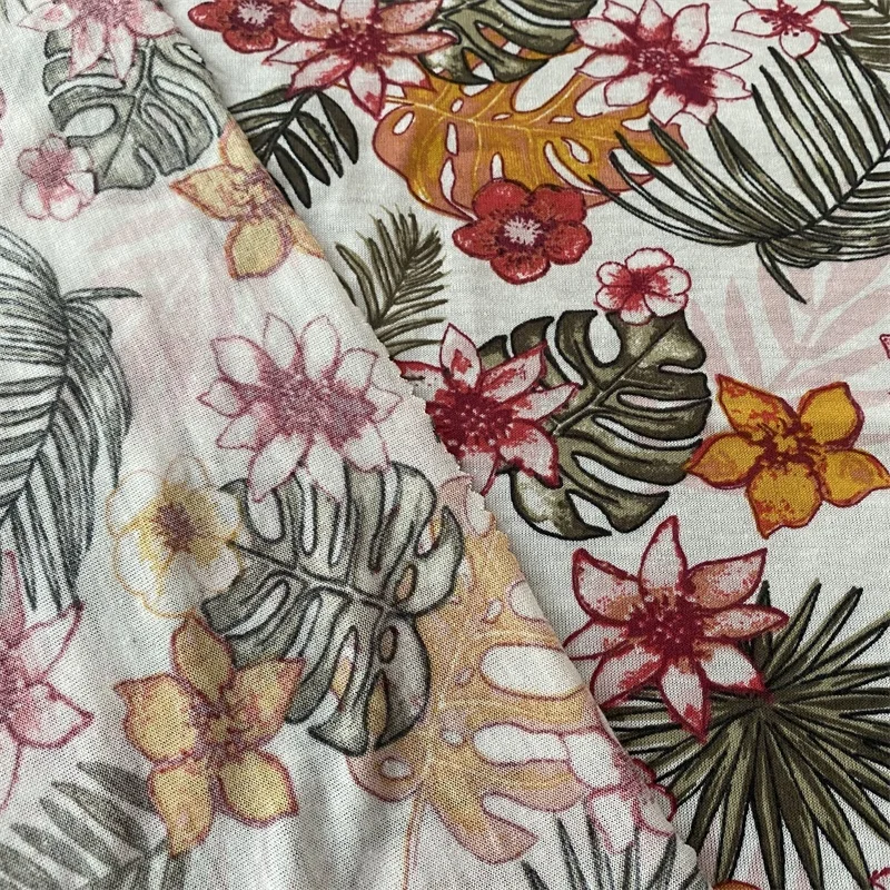Fancy Design Small Flowers Print Breathable Knitted 100% Polyester Spun Poly Jersey Fabricfor Women Dresses