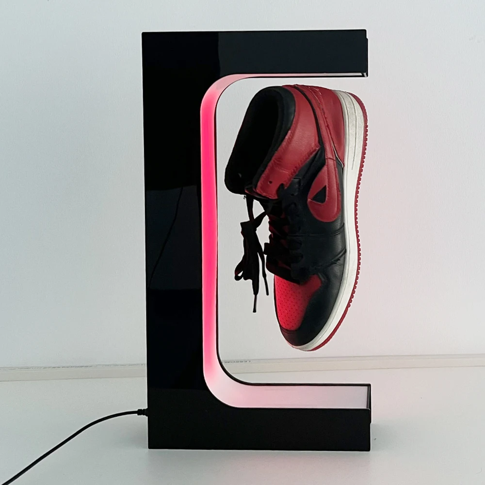 Shoe Rack Storage 360 Rotation Magnetic Floating Shoe Rotating Display Stand Mag