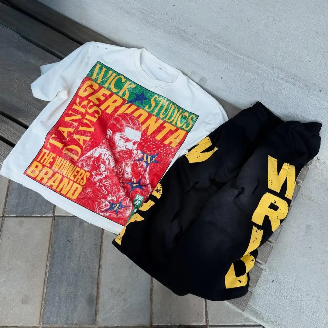 Přizpůsobitelná mužská americká vintage trička s krátkými rukávy, potiskem boxera, stylu high-street