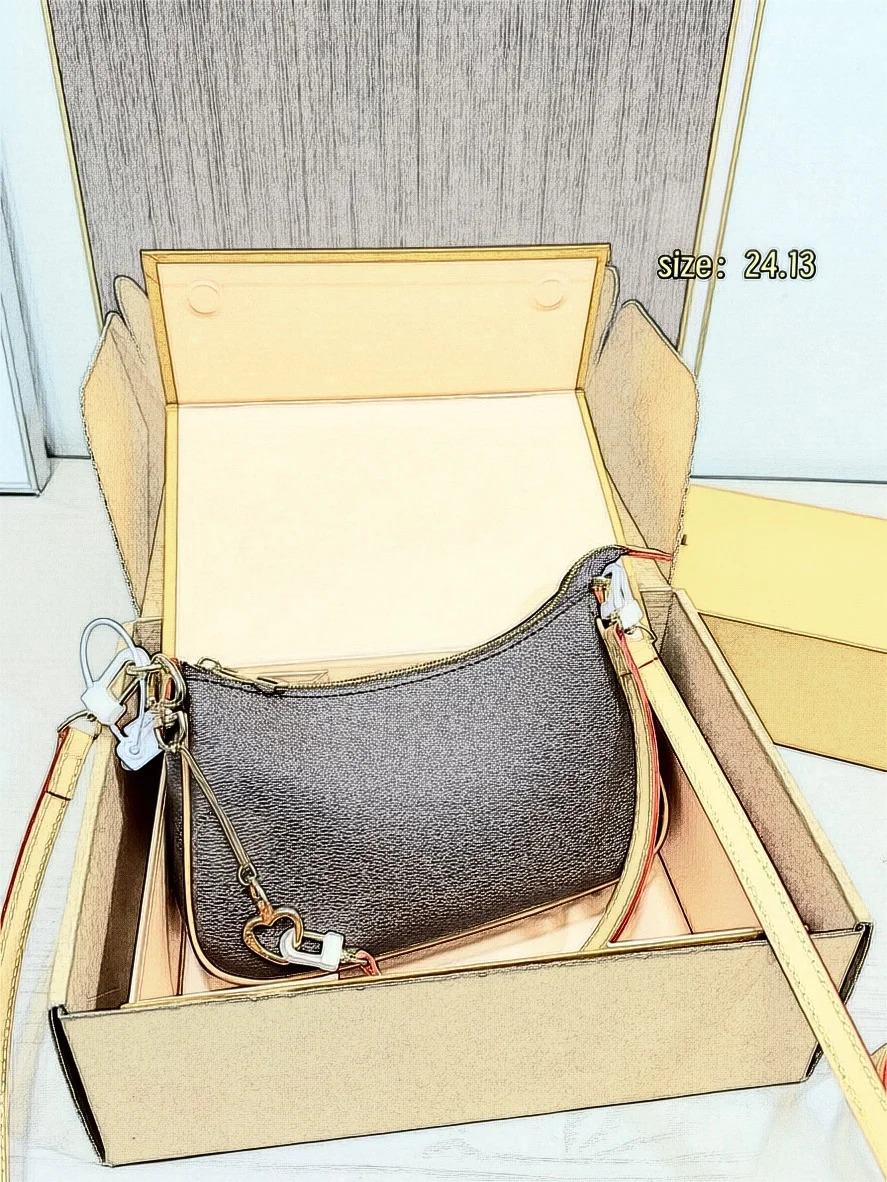 Rodeo Women’s Genuine Leather Underarm Crossbody Bag High-grade Thread-locking Stitch Zipper Closure Single Strap Spring 2025