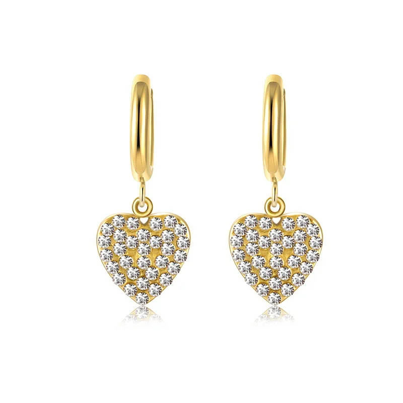 14k Gold Plated Zircon Earrings & Necklace Set